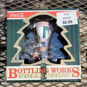 Coca Cola Bottling Works Collection Christmas Ornament Hot Air Balloon 1996